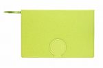 Direct Notebook Grain Green Cover Closed On White Background Stock Photo