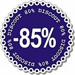 Discount Eighty Five Percent Stock Photo