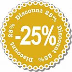 Discount Twenty Five Percent Stock Photo