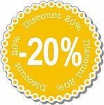 Discount Twenty Percent Stock Photo