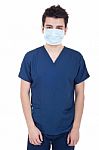 Doctor Wearing Mask Stock Photo