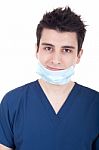 Doctor Wearing Mask Stock Photo