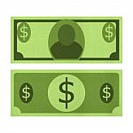 Dollar Bills Cartoon Stock Photo