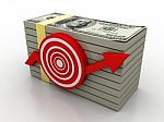 Dollar Graph Target Stock Photo