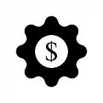 Dollar Sign Badge Symbol Icon  Illustration On White Stock Photo