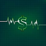 Dollar Sign Concept With Pulsation Stock Photo