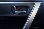 Door Handle Inside The Modern Car Is Black Interior Stock Photo