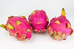 Dragon Fruit, Healthy Food Isolated On White Background Stock Photo