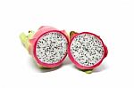 Dragon Fruit  White Background Stock Photo