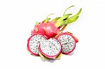 Dragon Fruit  White Background Stock Photo