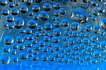 Drop Of Water On Glass Surface Stock Photo