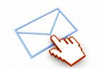 E Mail With Cursor Stock Photo