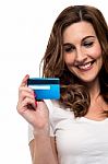 Easier Shopping With Credit Card Stock Photo