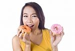 Eating Donut Stock Photo