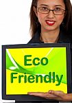 Eco Friendly Computer Message Stock Photo