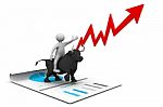 Economical Stock Market Chart Stock Photo