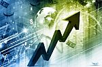 Economical Stock Market Graph Stock Photo