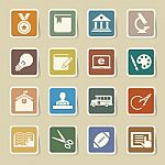 Education Icons Set. Illustration Stock Photo