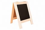 Empty Chalkboard Isolate On White With Clipping Path Stock Photo