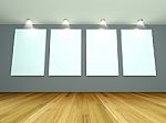 Empty Room With Gallery Stock Photo