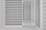 Empty room with shelves Stock Photo