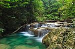 Erawan Waterfall Stock Photo