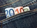 Euro Pocket Money Stock Photo