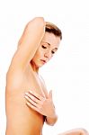 Examination Breasts Against Cancer Stock Photo