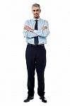 Executive Standing Isolated Over White Stock Photo