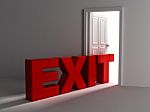 Exit Door Concept Stock Photo