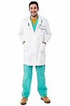 Experienced Doctor, Full Length Portrait Stock Photo