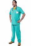 Experienced Surgeon, Full Length Portrait Stock Photo