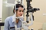 Eye Exam Stock Photo