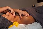 Facial Massage At Spa Salon Stock Photo