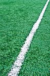 Fake Grass Soccer Field Stock Photo