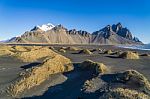 Fantastic Mountain By The Sea In Iceland Stock Photo