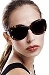 Fashion Lady With Sunglasses Stock Photo