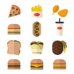 Fast Food Icon Stock Photo