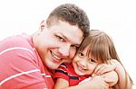 Father And Daughter Hugging Stock Photo