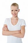 Female Crossed Arm Stock Photo