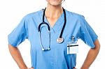 Female Doctor With Stethoscope Stock Photo