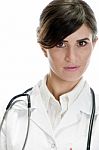 Female Doctor With Stethoscope Stock Photo