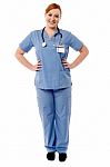 Female Physician Posing Casually Stock Photo