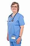 Female surgeon With Stethoscope Stock Photo