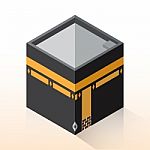 Flat 3d Design Kaaba, Mecca Isometric -  Illustration Stock Photo