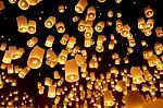 Floating Lanterns Stock Photo