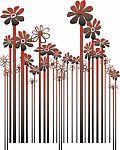 Floral Barcode Stock Photo