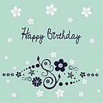 Floral Birthday Wish Stock Photo