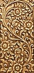 Flower Carved On Wood Stock Photo