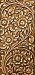 Flower Carved On Wood Stock Photo